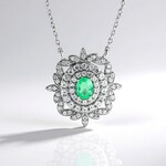 Collana in argento con Smeraldo Colombiano