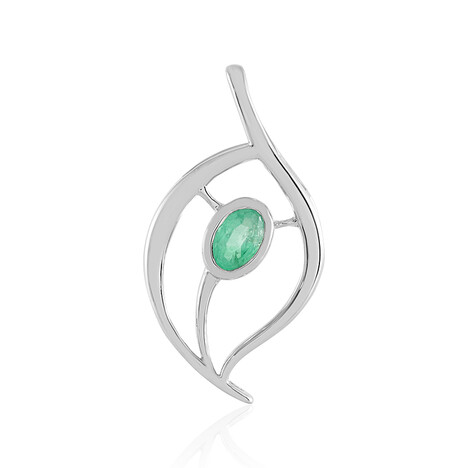 Russischer Smaragd-Silberanhänger