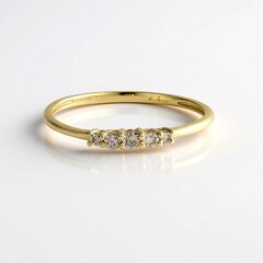 Anello in oro con Diamante Champagne I2 (de Melo Gold)
