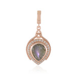 Ciondolo in argento con Labradorite rosa Maniry