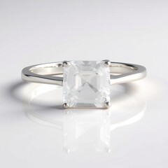 Anello in argento con Topazio Bianco