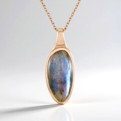 Collana in argento con Labradorite Blu Maniry (KM by Juwelo)