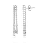 Boucles d'oreilles en argent et Topaze blanche