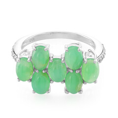 Bague en argent et Chrysoprase impériale