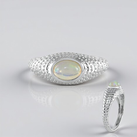 Anello in argento con Opale di Welo