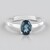 Anello in argento con Topazio Blu Londra