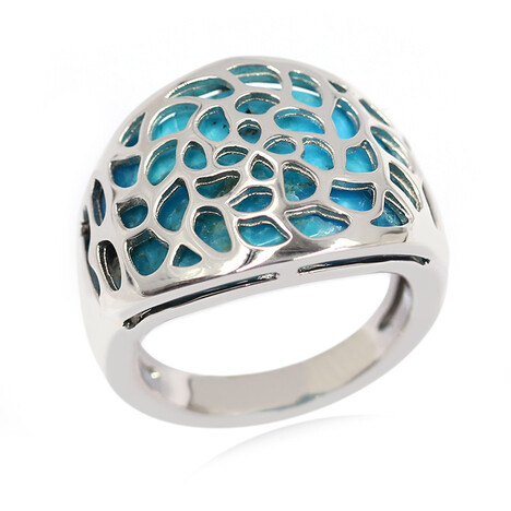 Blauer Kingman Mohave-Türkis-Silberring (Faszination Türkis)