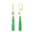Zilveren oorbellen met groene chalcedoonstenen (KM by Juwelo)
