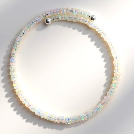 Bracciale in acciaio con Opale di Welo (Riya)