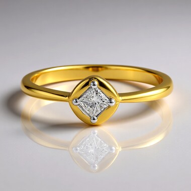 Anello in oro con Diamante SI1 (G) (Annette)