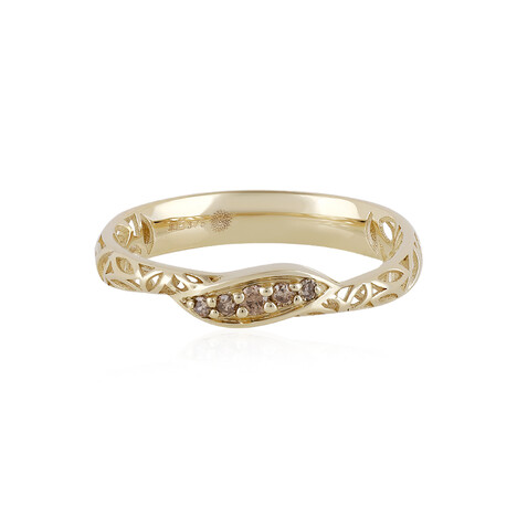 I1 Champagner-Diamant-Goldring (Ornaments by de Melo)