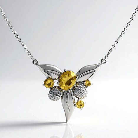 Collana in argento con Citrino (TPC)