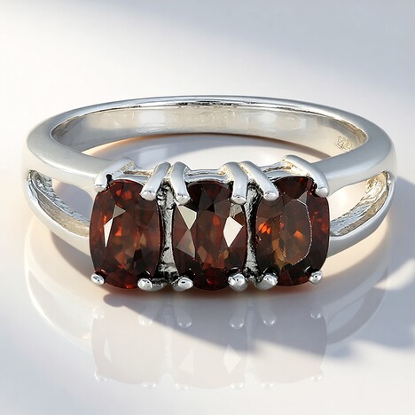Anello in argento con Zircone Cioccolato