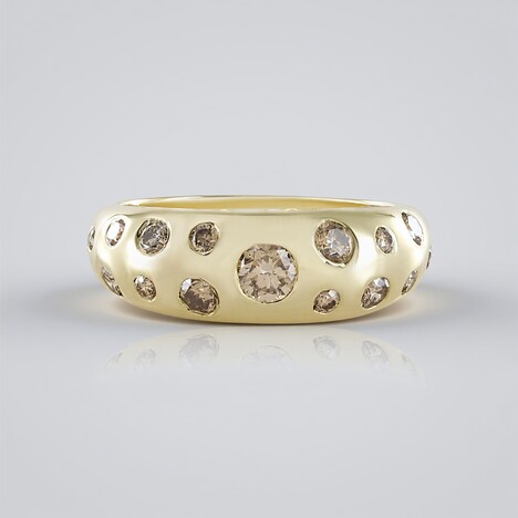 Anello in oro con Diamante Champagne I2 (de Melo Gold)