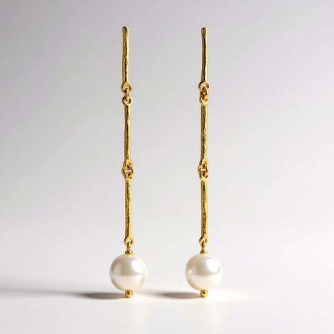 Orecchini in argento con Perla d'Acqua Dolce Bianca