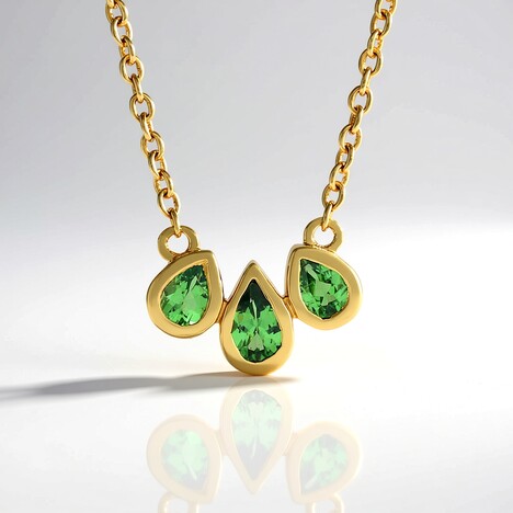 Collana in argento con Lemshuku Tsavorite