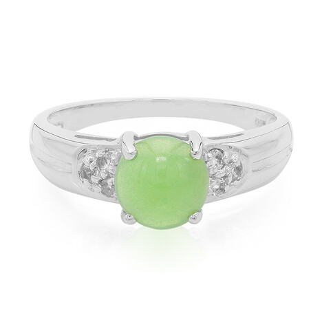 Anello in argento con Crisoprasio Imperiale