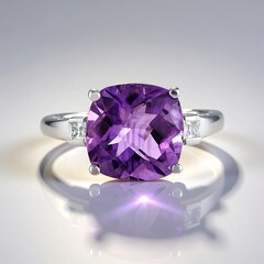 Anello in argento con Ametista