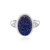 Anello in argento con Agata Glitter Blu
