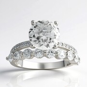 Anello in argento con Topazio Bianco