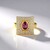 Anello in argento con Granato Malaya