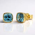 Orecchini in oro con Topazio Blu Londra (CIRARI)