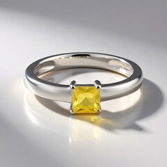 Anello in argento con Berillo Giallo