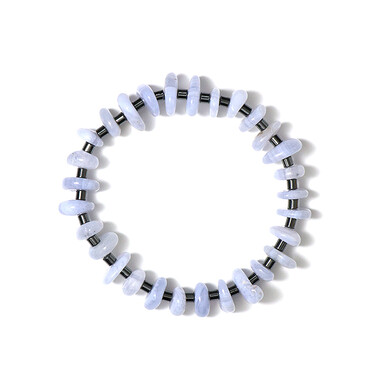 Armband met blauwe kant agaten