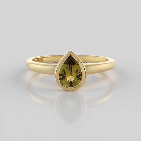Anello in oro con Tanzanite Gialla (non riscaldata)