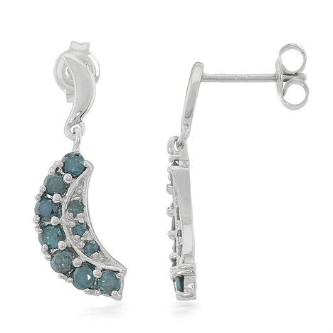 Fancy-Diamant-Silberohrringe