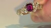 Zilveren ring met een Naktamunda rhodoliet