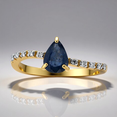 Bague en or et Saphir de Kanchanaburi