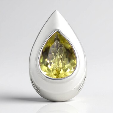 Ciondolo in argento con Quarzo Ouro Verde (MONOSONO COLLECTION)