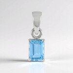 Pendentif en argent et Topaze bleu ciel