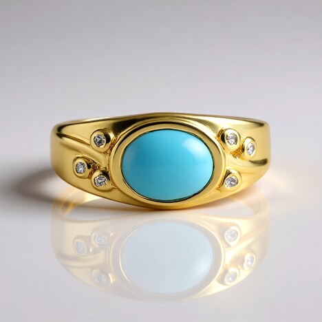 Anello in argento con Turchese Sleeping Beauty