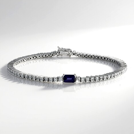 Bracciale in argento con Iolite