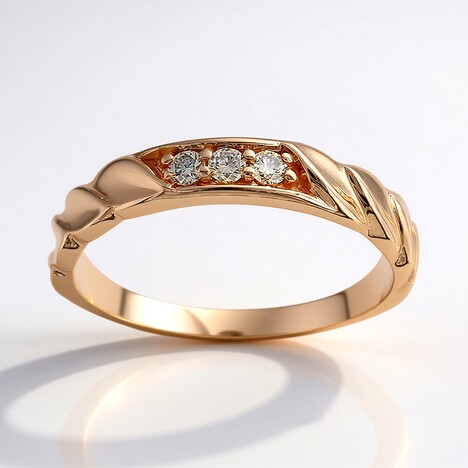 Anello in oro con Diamante Rose de France SI1 di Argyle (Annette)