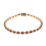 Mosambik-Granat-Silberarmband