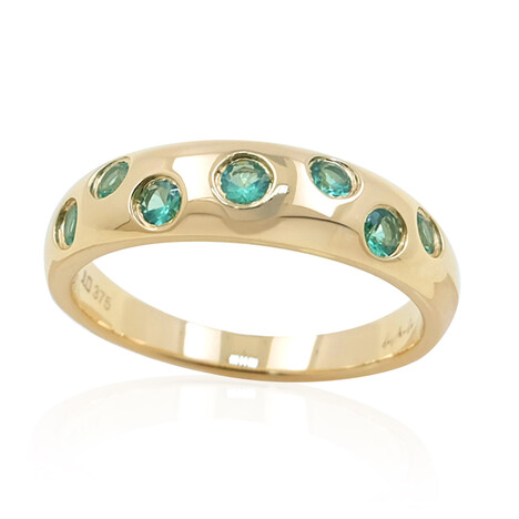 Anillo en oro con Esmeralda de Zambia AAA (de Melo)