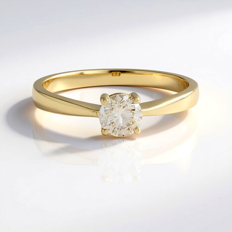 Anello in oro con Diamante Cioccolato I2 (SUHANA)