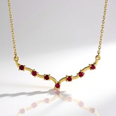 Collana in argento con Spinello Rosso