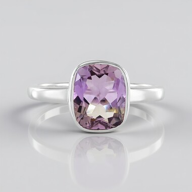 Anillo en plata con Ametrino