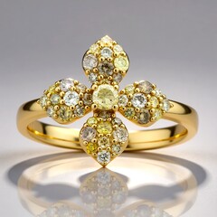 Anello in oro con Diamante Fancy SI2