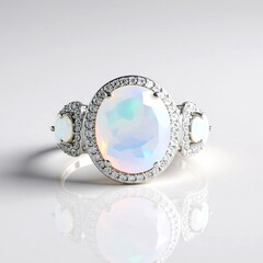 Anello in argento con Opale di Welo