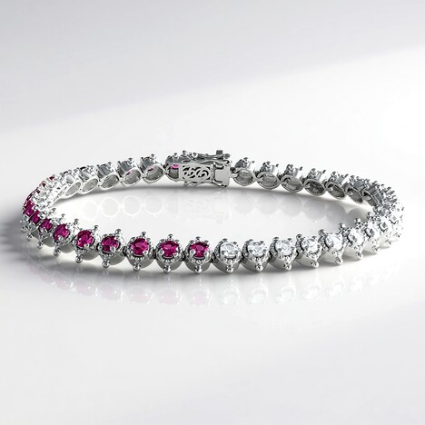 Bracciale in argento con Rodolite (Dallas Prince Designs)