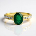 Anello in oro con Smeraldo Zambia (Annette)