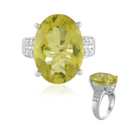 Anello in argento con Quarzo Ouro Verde