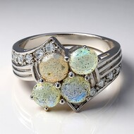 Anello in argento con Spectrolite