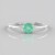 Anello in platino con Smeraldo Colombiano