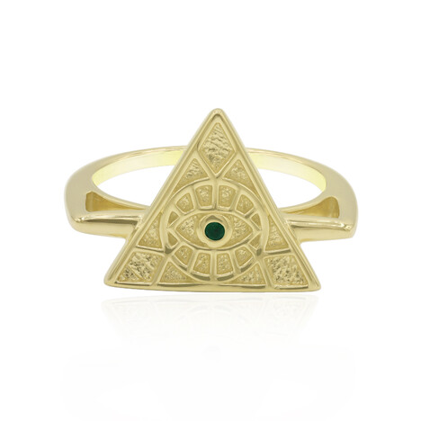 Anello in argento con Smeraldo Brasiliano